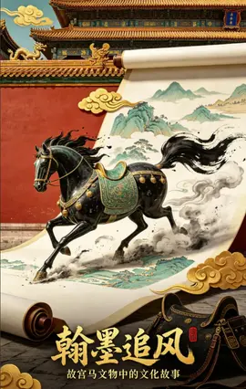 “翰墨追风”故宫马文物中的文化故事
