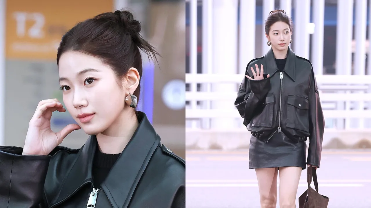 【影片】美艳绝伦的 LE SSERAFIM 中村一叶现身机场，造型帅气、令人心动的完美化身！