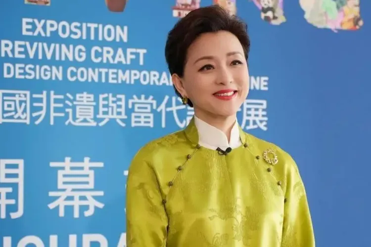 杨澜穿新中式配阔腿裤，优雅气质很出众