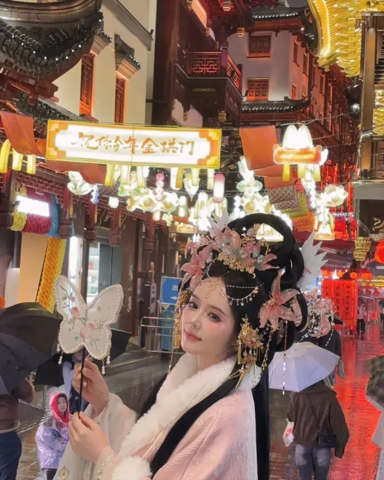 韩佳人网红妆摄影侧拍照