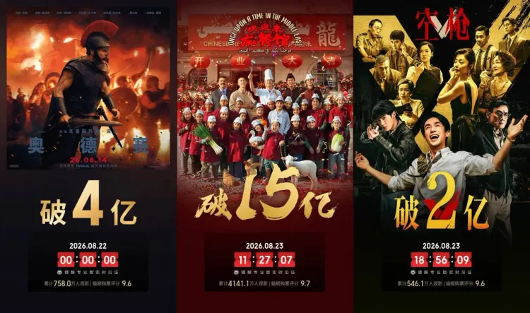 8.17-8.23内地一周票房：《欢迎来龙餐馆》两连冠累计破15亿，朱一龙《空枪》首周超2亿